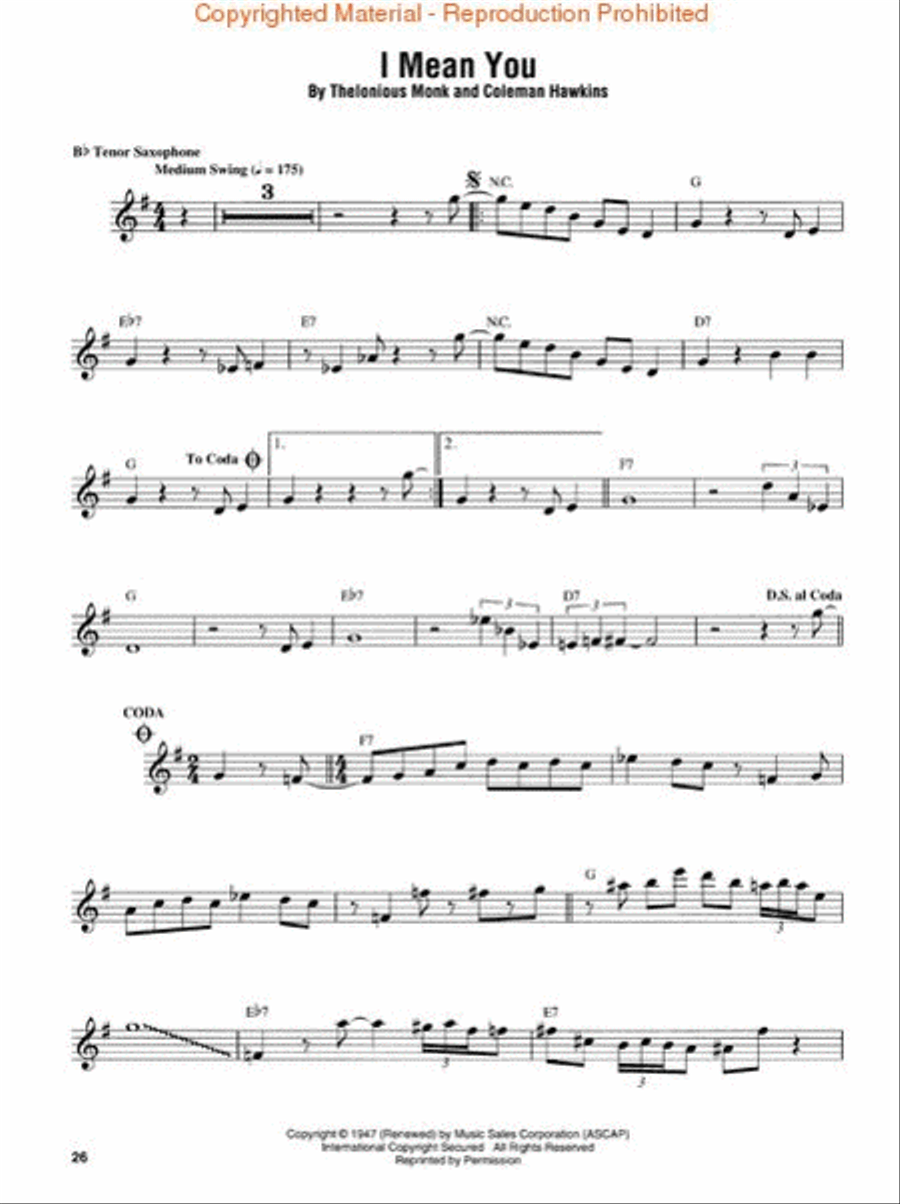 The Coleman Hawkins Collection Tenor Saxophone scores gallery preview page 3