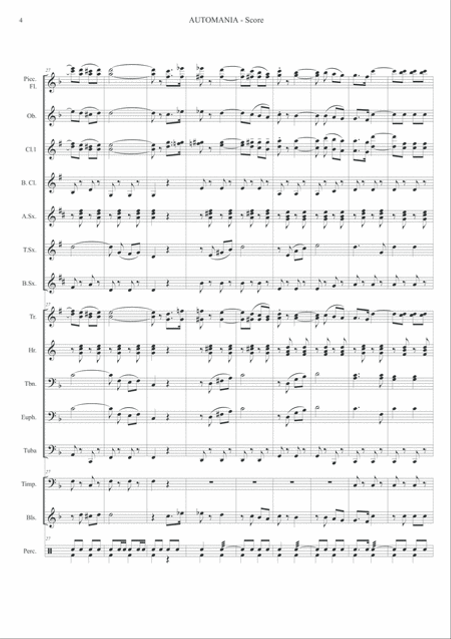 Automania - Galop / March - L.P. Laurendeau for Concert or Marching Band Concert Band scores gallery preview page 6