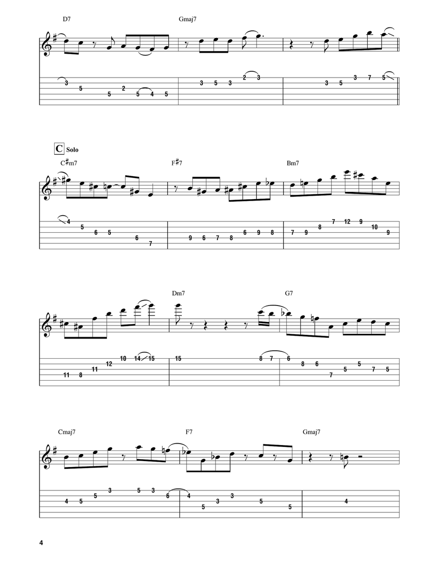 Stella By Starlight Electric Guitar scores gallery preview page 4