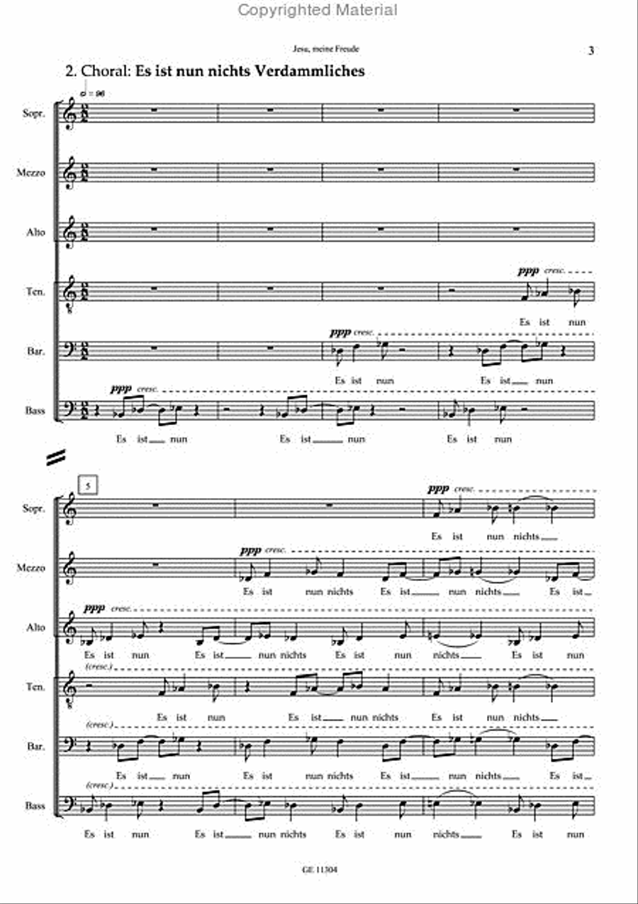 Jesu, meine Freude Choir scores gallery preview page 3