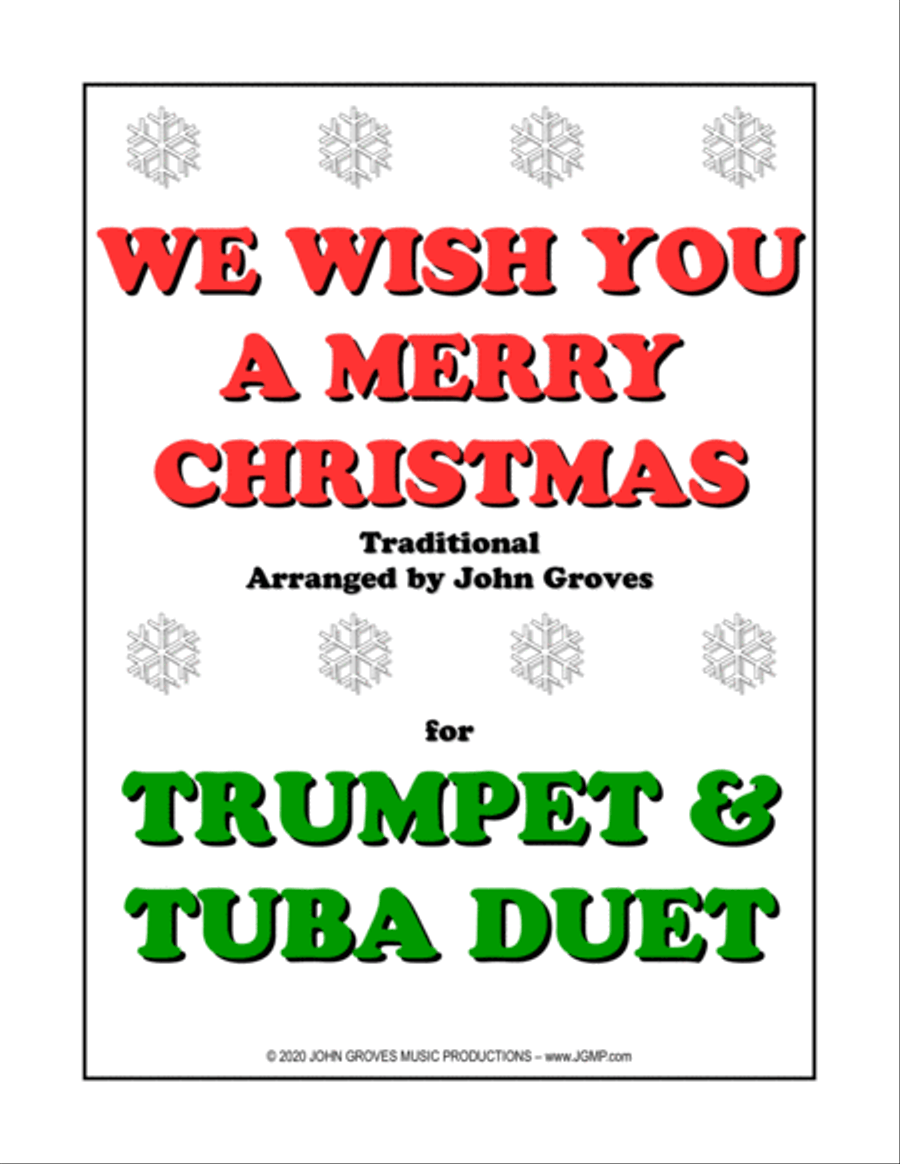 We Wish You A Merry Christmas - Trumpet & Tuba Duet Brass Duet scores gallery preview page 1