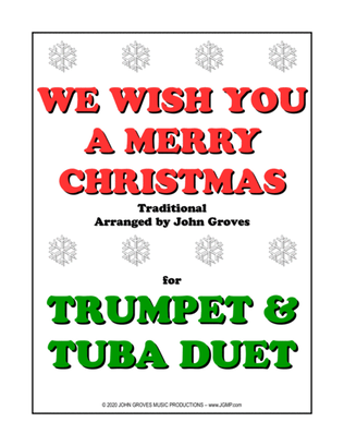 Book cover for We Wish You A Merry Christmas - Trumpet & Tuba Duet