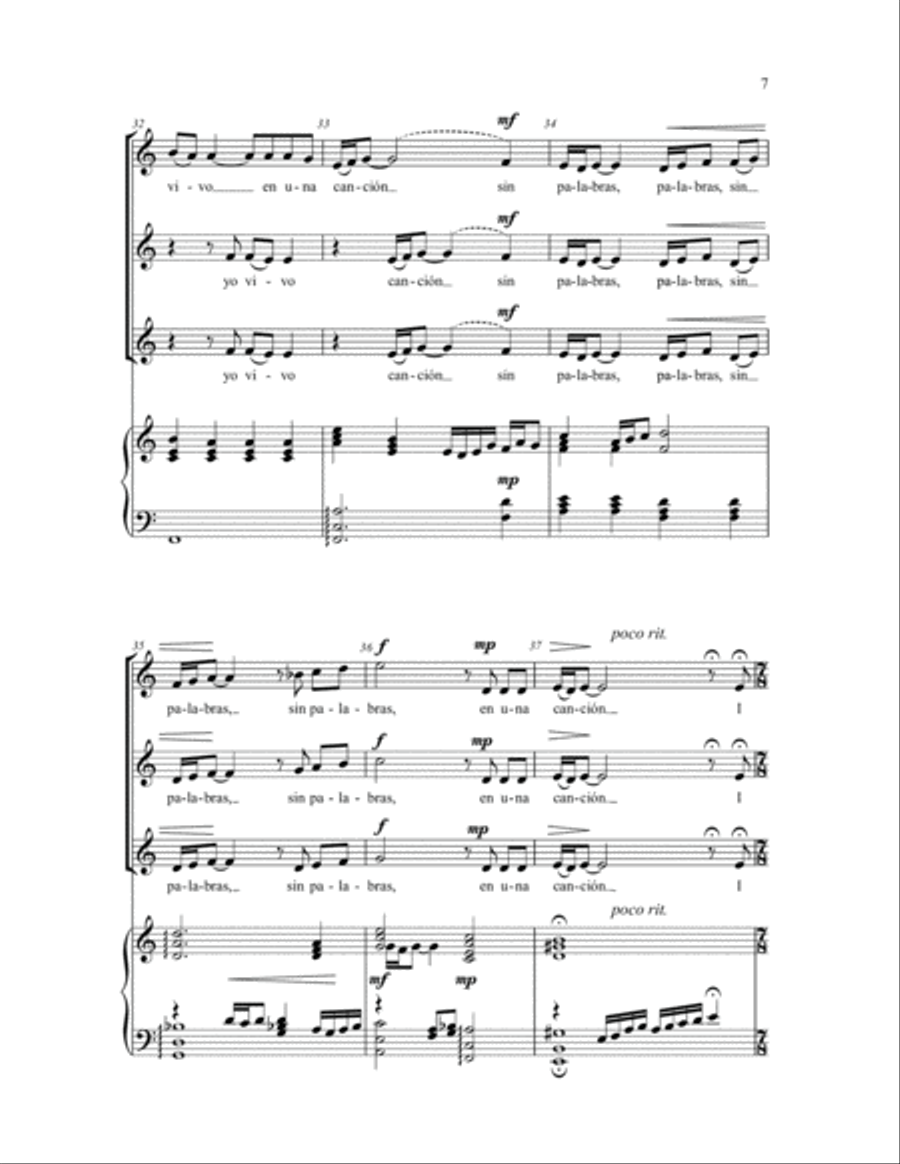 Born in a Song SSA scores gallery preview page 5
