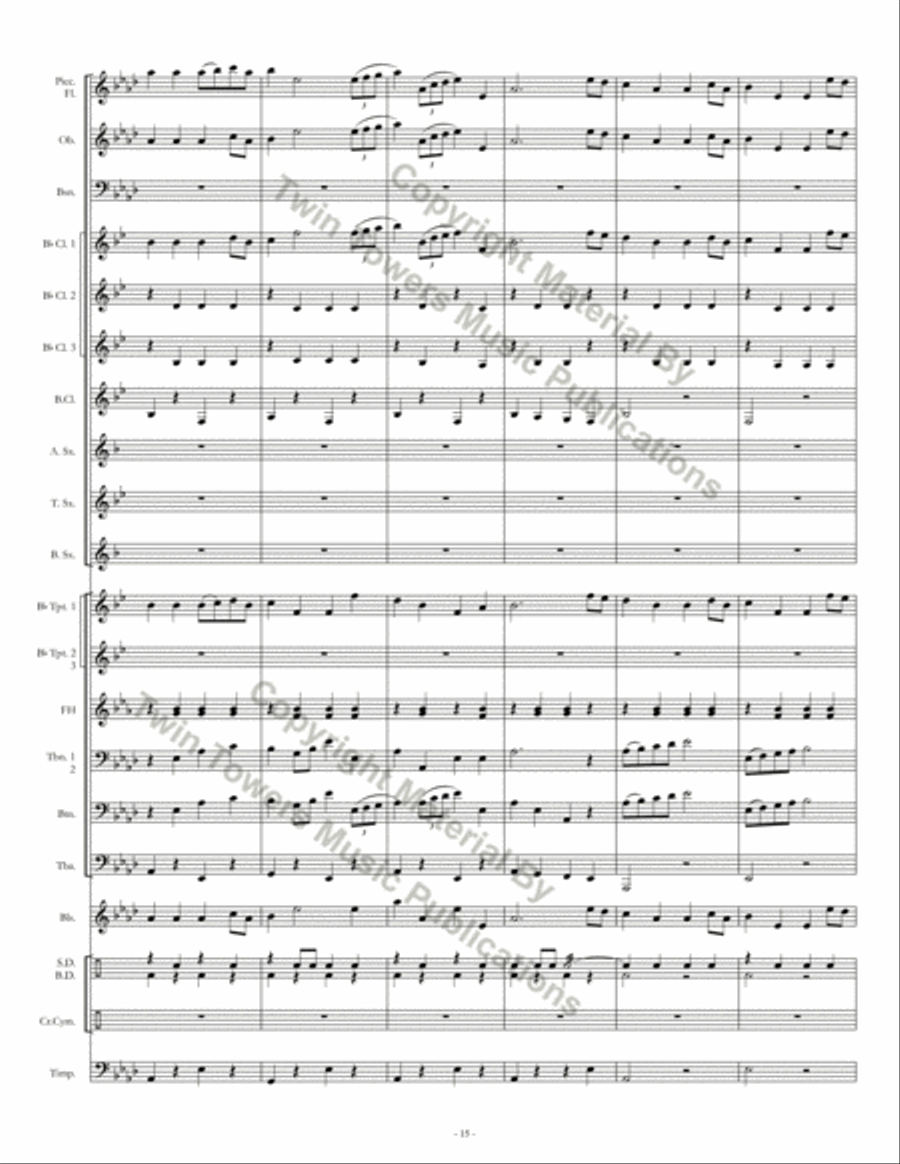 Fort Valley March Concert Band scores gallery preview page 16