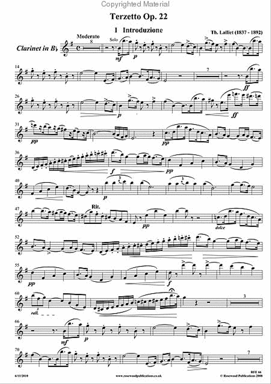 Terzetto, Op. 22 Terzetto, Op. 22 Clarinet scores gallery preview page 5
