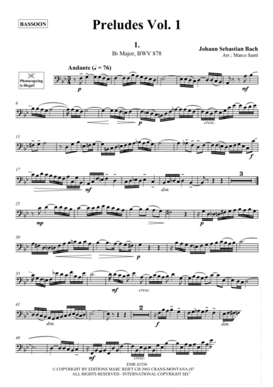 Preludes Vol. 1 Preludes Vol. 1 Bassoon Solo scores gallery preview page 3