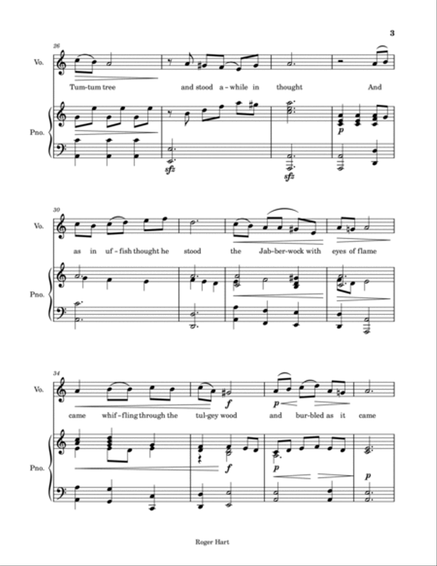 Jabberwocky Jabberwocky Piano scores gallery preview page 3