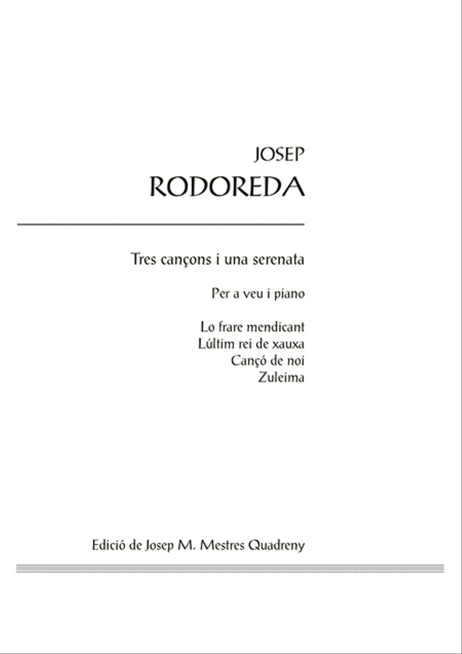 Tres cançons i una serenata Voice scores gallery preview page 3