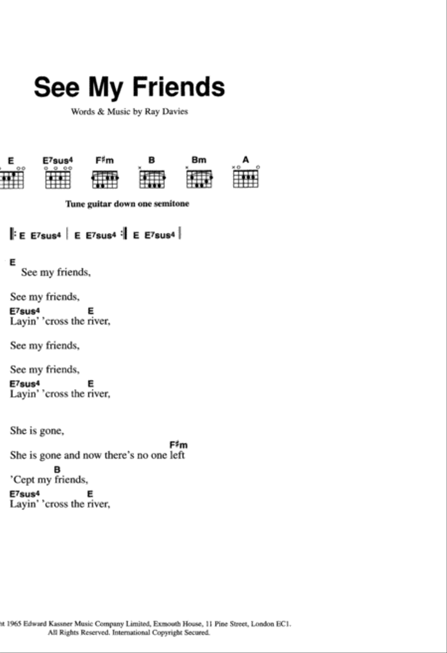 See My Friends See My Friends Acoustic Guitar scores gallery preview page 1