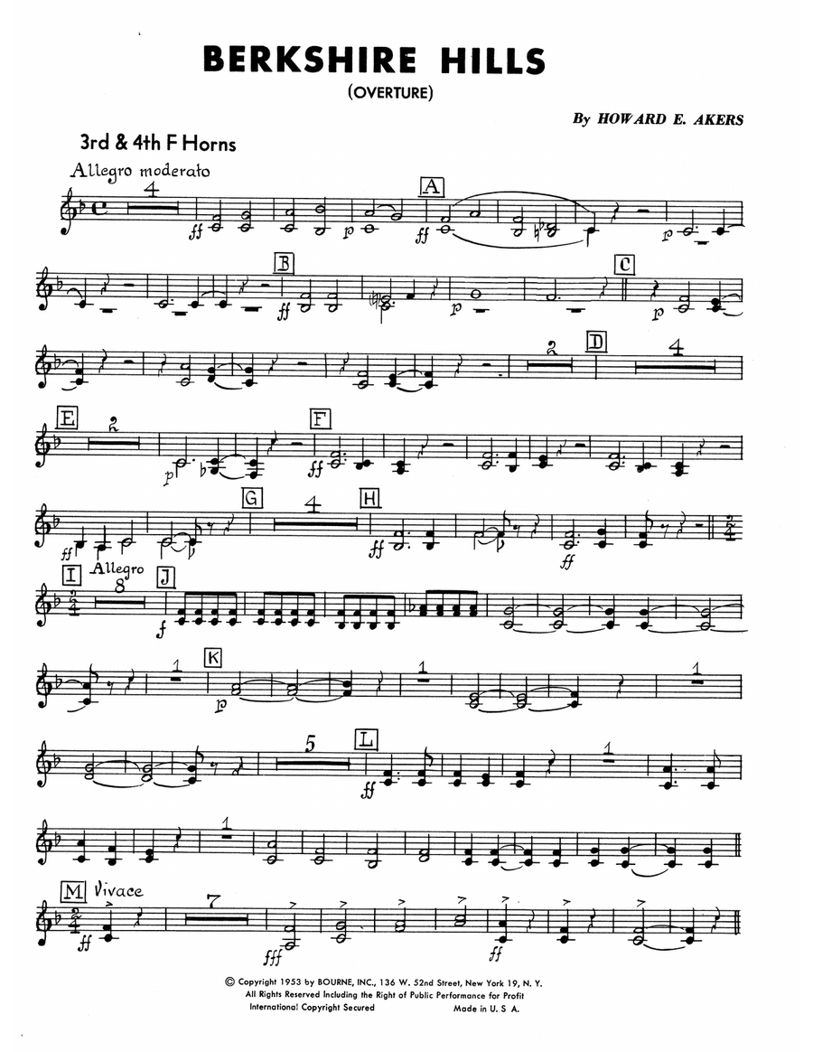Berkshire Hills - F Horn 3 & 4
