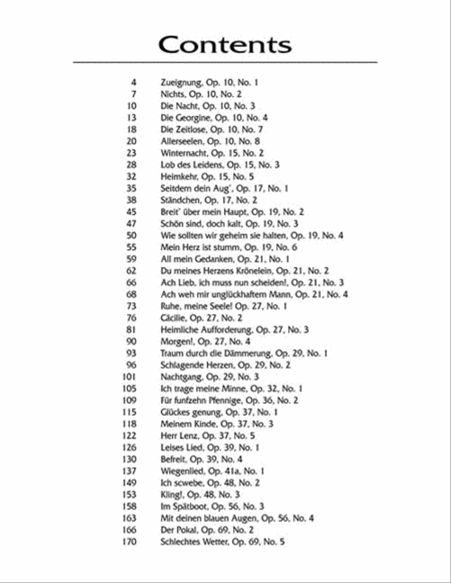 Richard Strauss: 40 Songs Medium Voice scores gallery preview page 4
