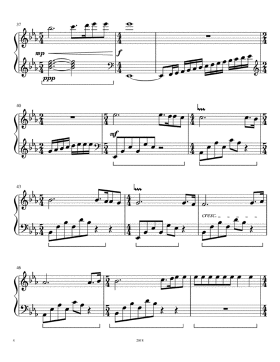 Chasing Romance Piano Solo scores gallery preview page 4
