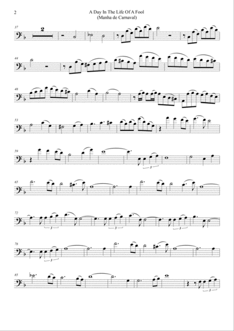 A Day In The Life Of A Fool (manha De Carnaval) String Trio scores gallery preview page 5
