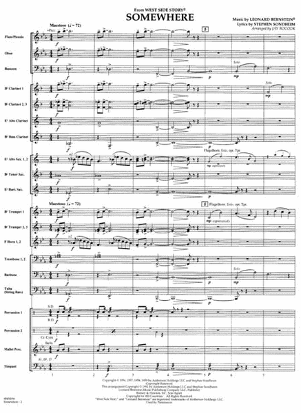 Somewhere (from West Side Story) Full Score