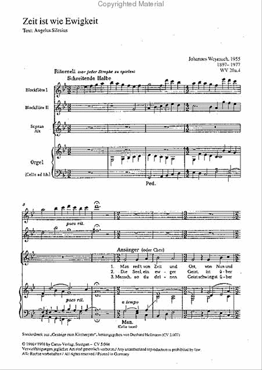 Zeit ist wie Ewigkeit SA scores gallery preview page 2