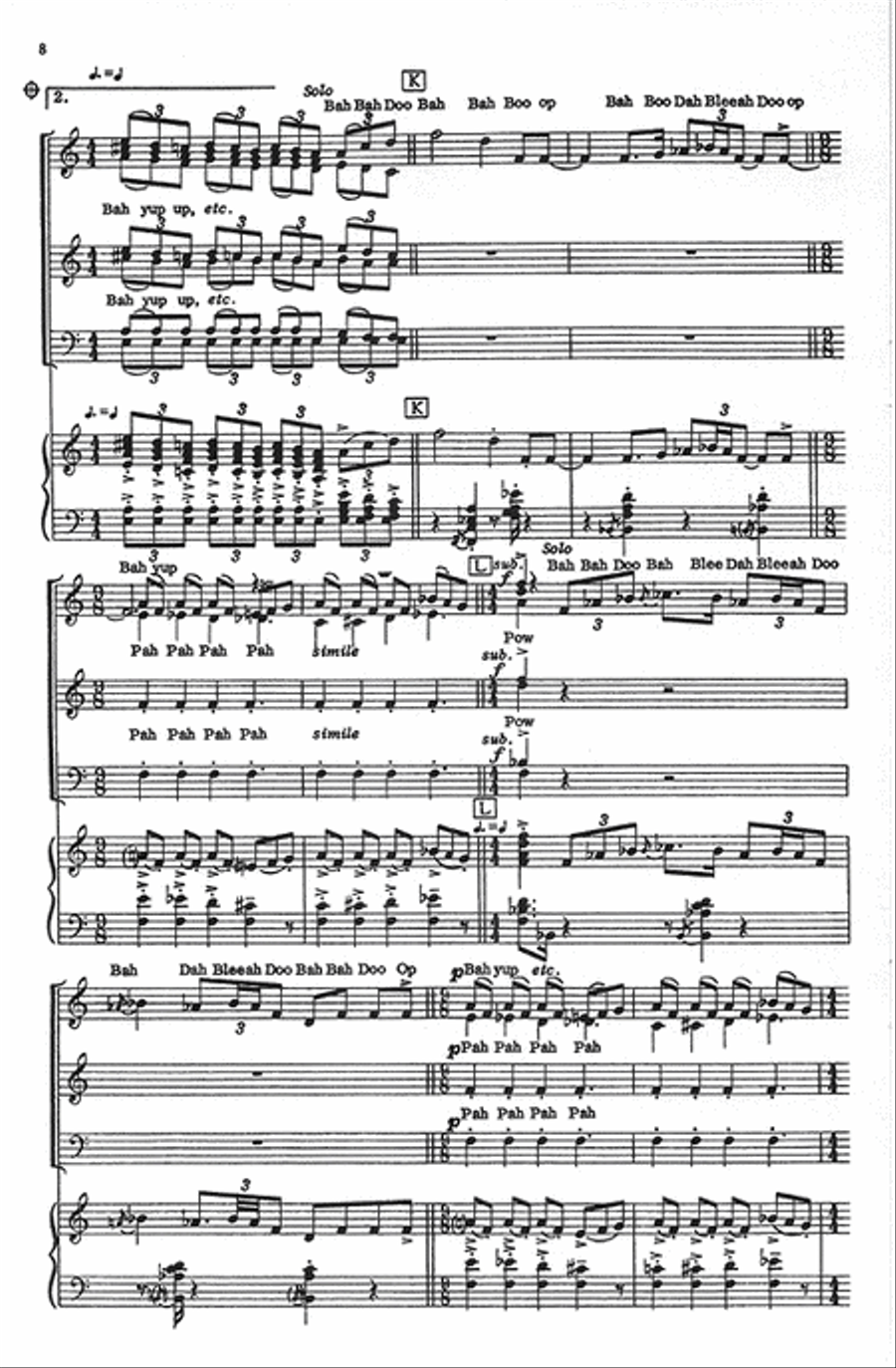 Blue Rondo A La Turk - SATB Parts Only 4-Part scores gallery preview page 7