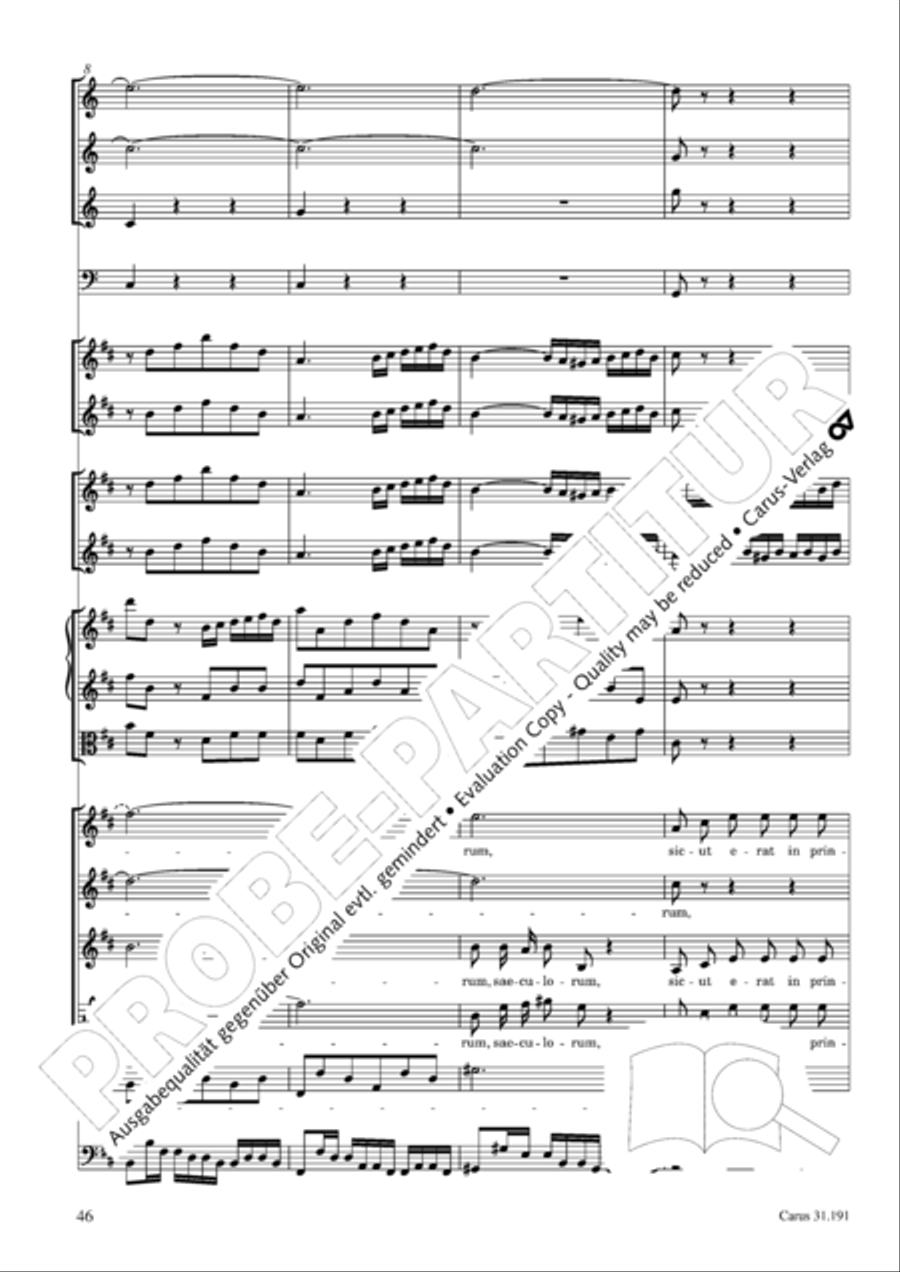 Gloria in excelsis Deo SSATB scores gallery preview page 46