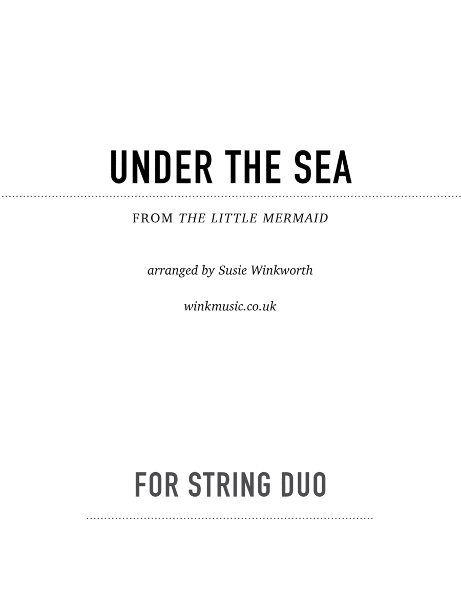 Under The Sea String Duet scores gallery preview page 1
