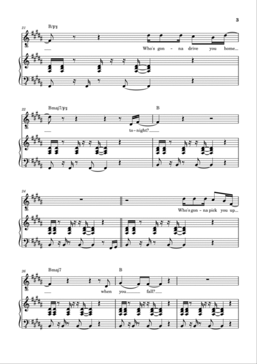 Drive Piano, Vocal, Guitar scores gallery preview page 4