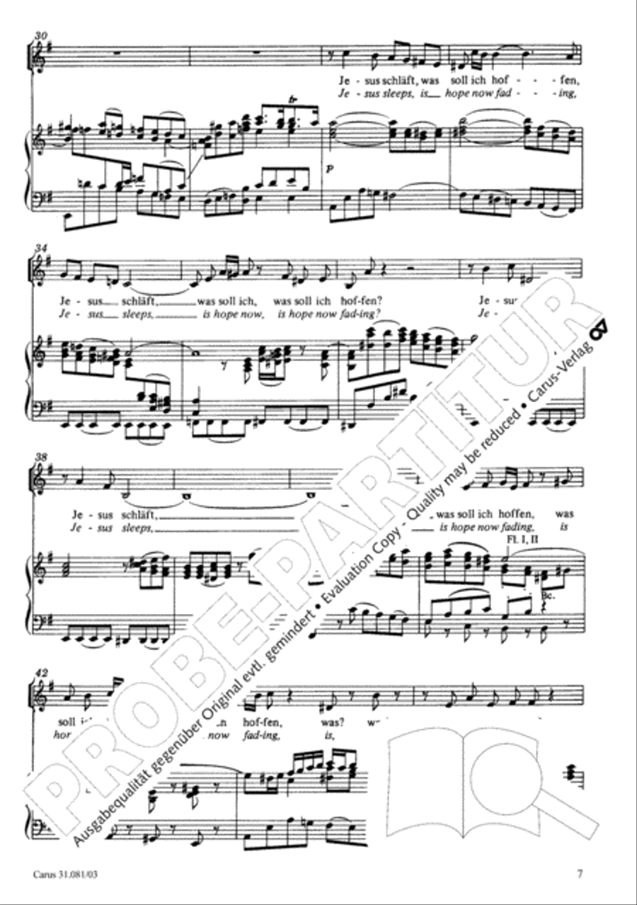 Jesus sleeps, is hope now fading (Jesus schlaft, was soll ich hoffen) ATB scores gallery preview page 8
