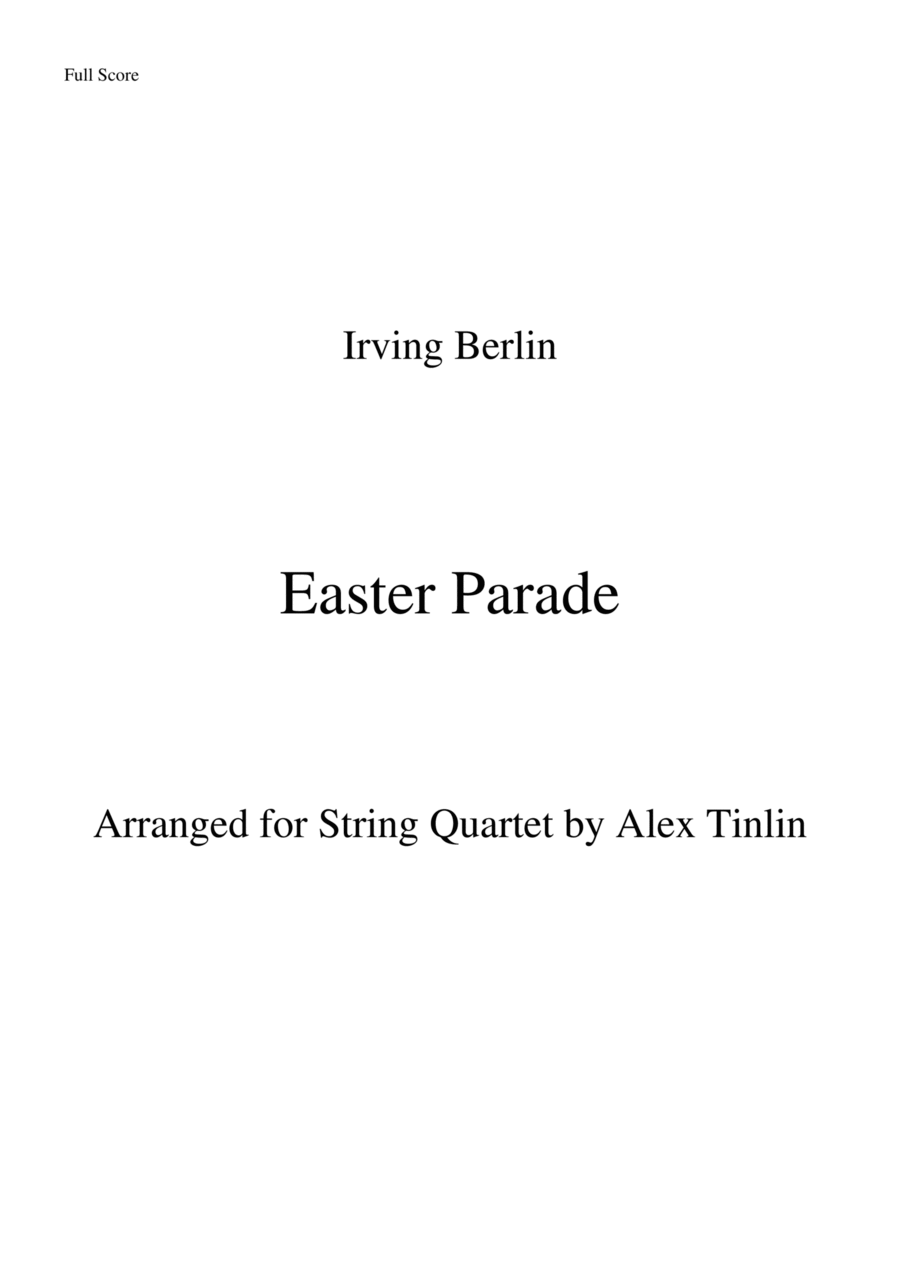 Easter Parade Easter Parade String Quartet scores gallery preview page 1