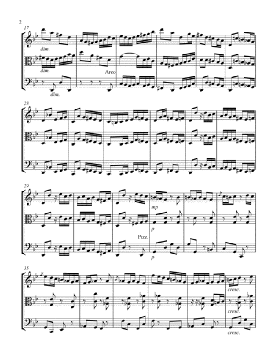 Klezmer Piece # 1 for String Trio String Trio scores gallery preview page 2