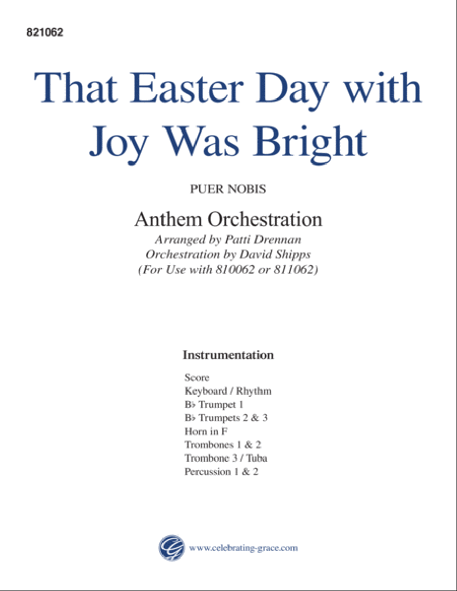 That Easter Day with Joy Was Bright (Orchestration) 4-Part scores gallery preview page 2