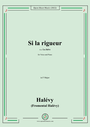 Halévy-Si la rigueur,from La Juive