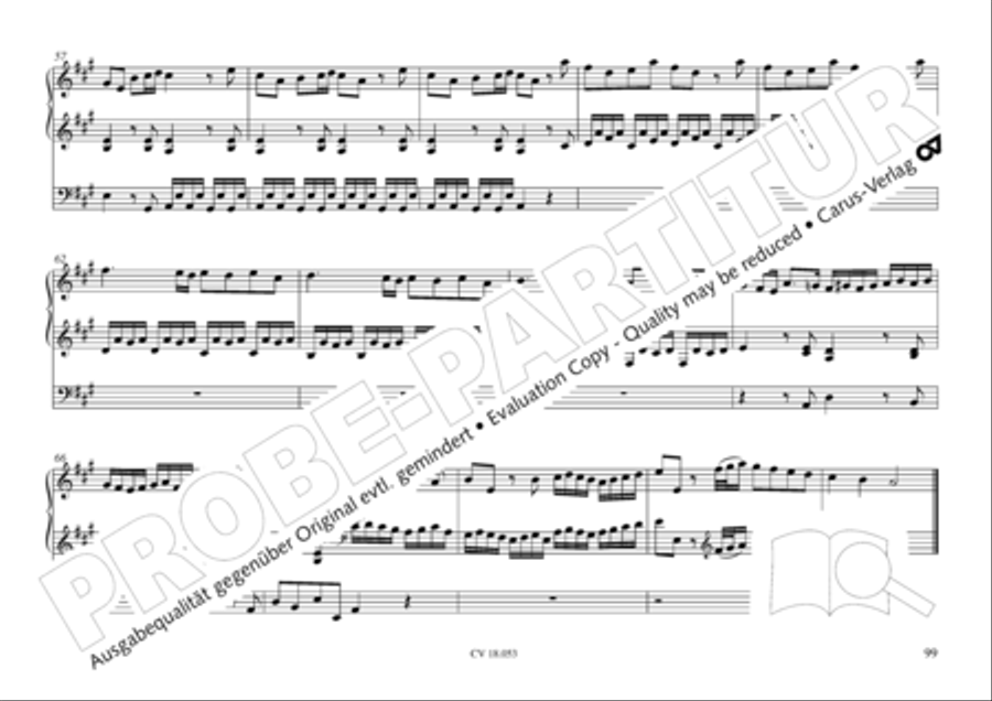 Das Husumer Orgelbuch von 1758 Organ Solo scores gallery preview page 100