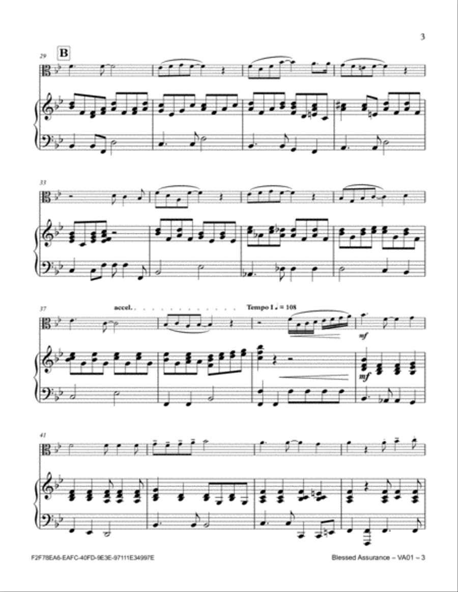 Blessed Assurance Blessed Assurance Viola scores gallery preview page 3