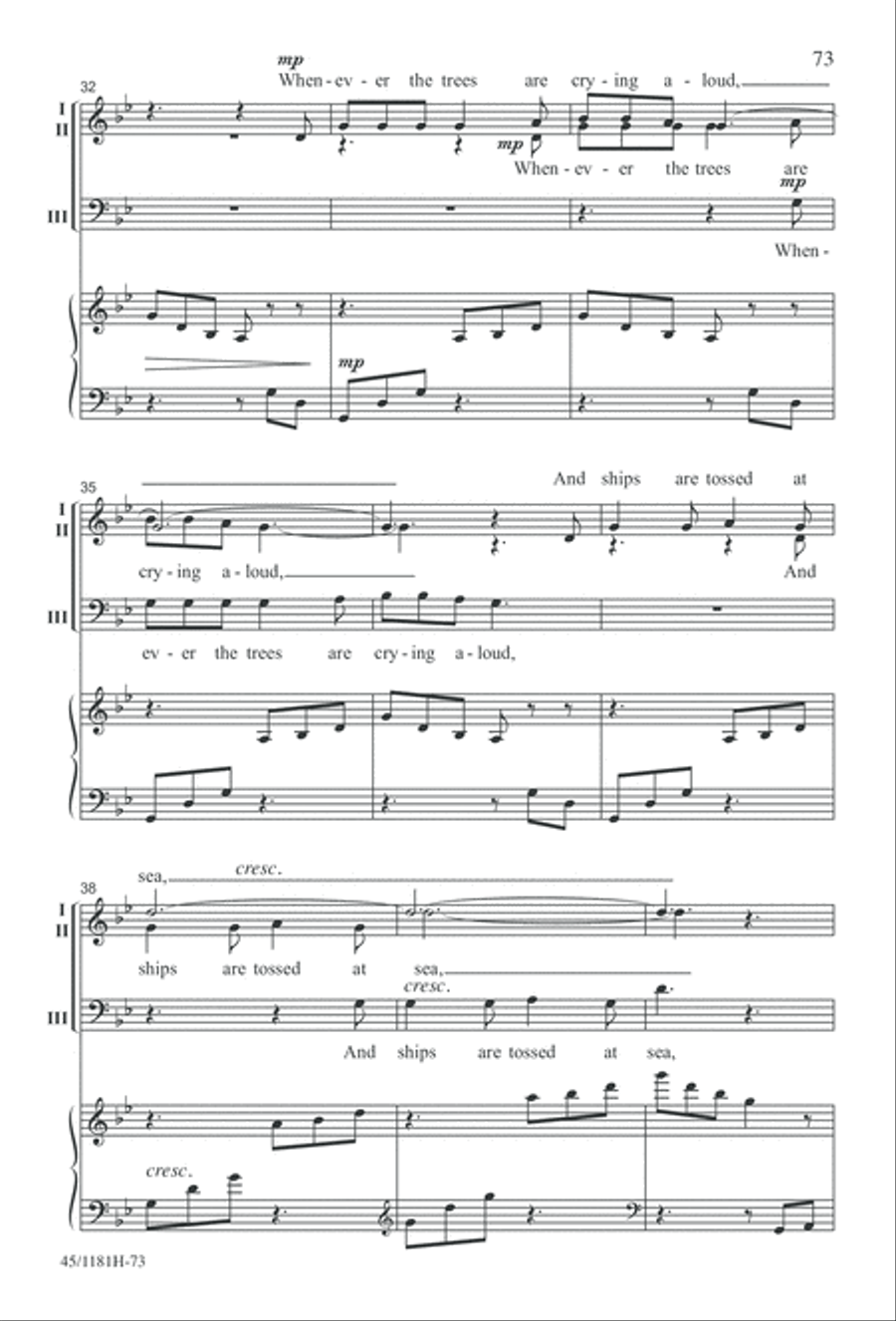 Contemporary Choral Classics 3-Part scores gallery preview page 73