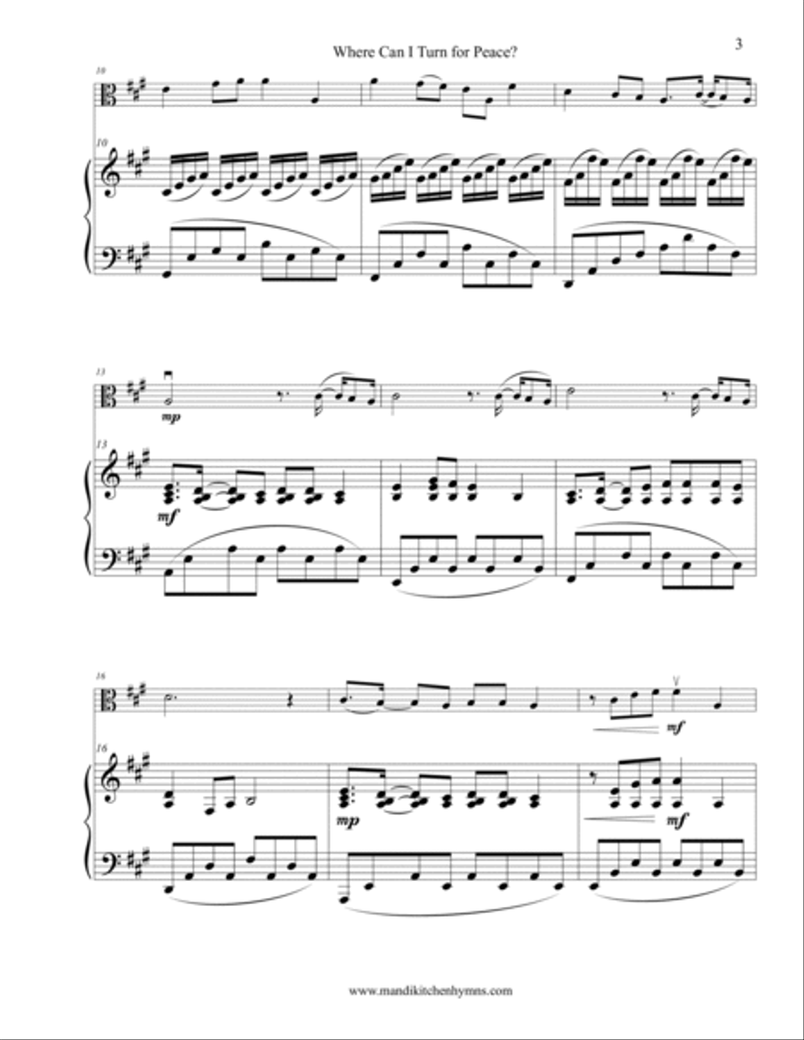 Where Can I Turn for Peace? Viola and Piano Duet Piano Accompaniment scores gallery preview page 3