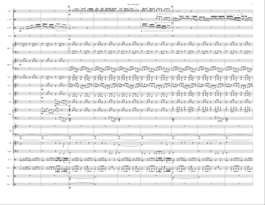 Carol of the Bells Carol of the Bells Percussion Ensemble scores gallery preview page 3