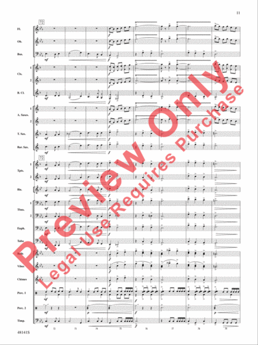 The Offerings of Nadab and Abihu Concert Band scores gallery preview page 12