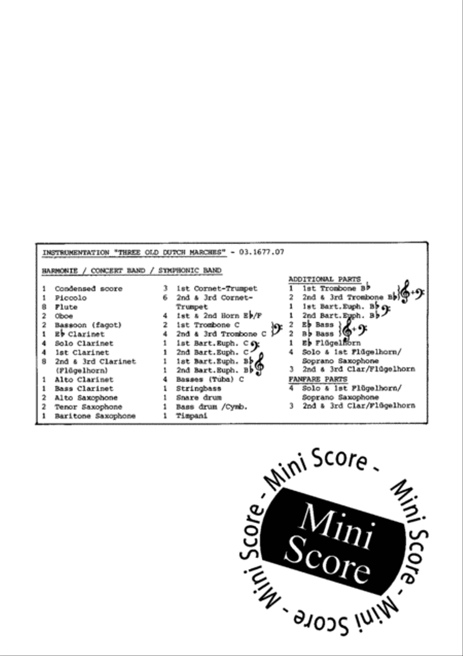 Three Old Dutch Marches Concert Band scores gallery preview page 4