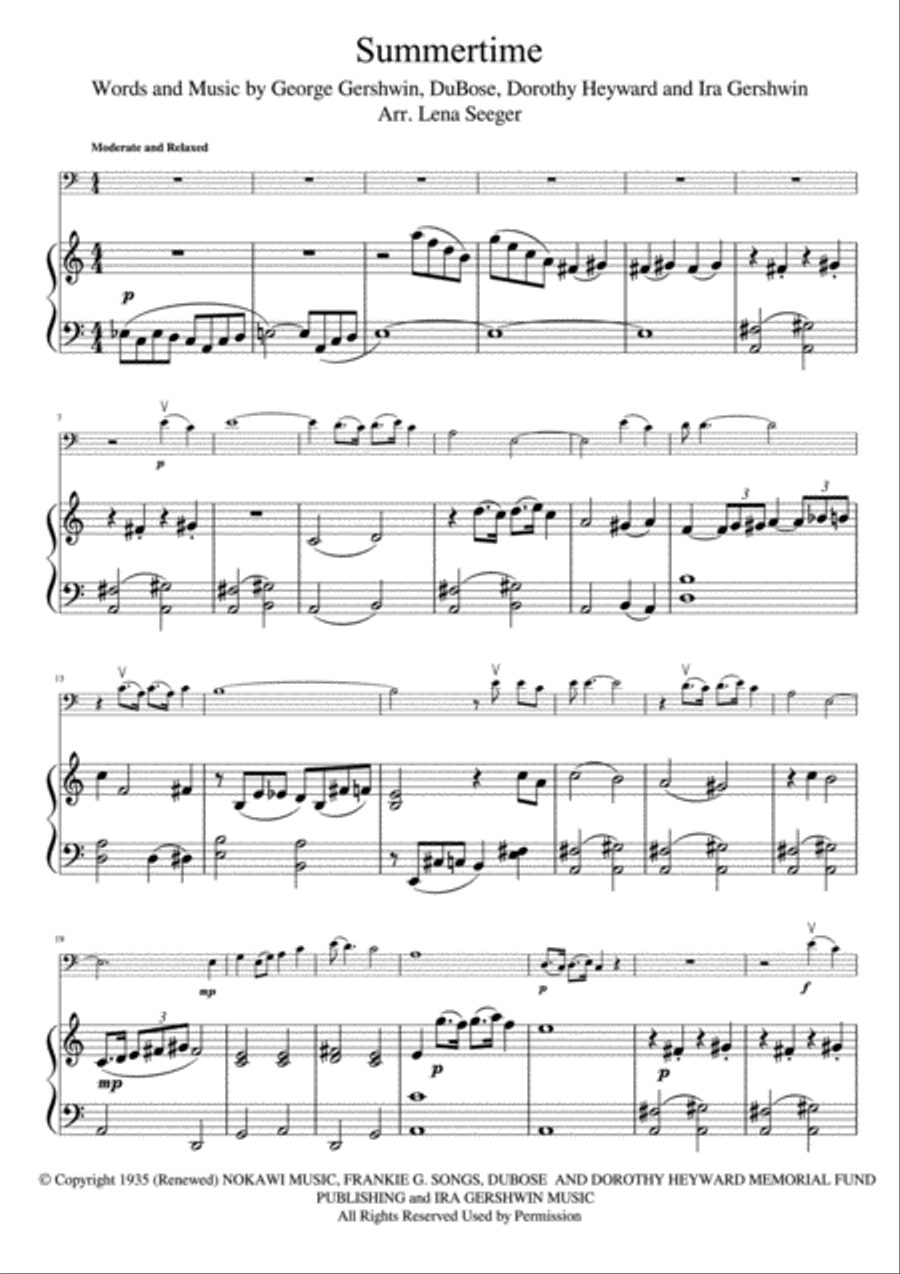 Summertime Piano scores gallery preview page 2