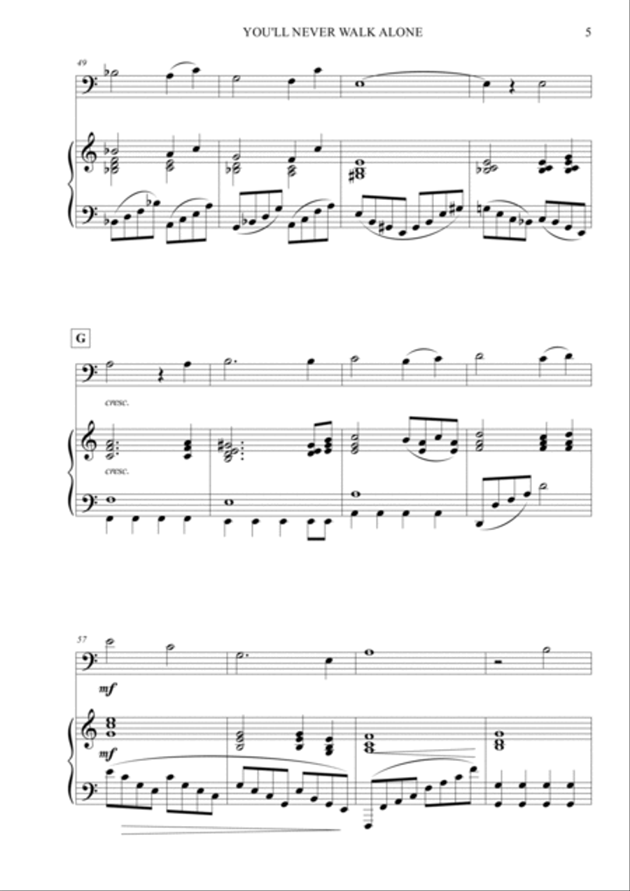 You'll Never Walk Alone Piano scores gallery preview page 6