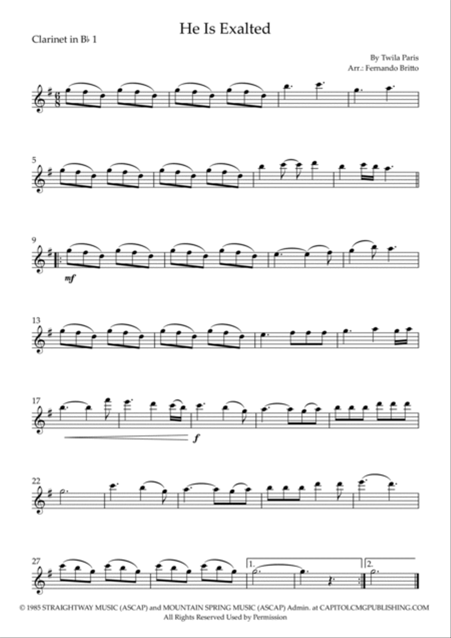 He Is Exalted Woodwind Trio scores gallery preview page 3