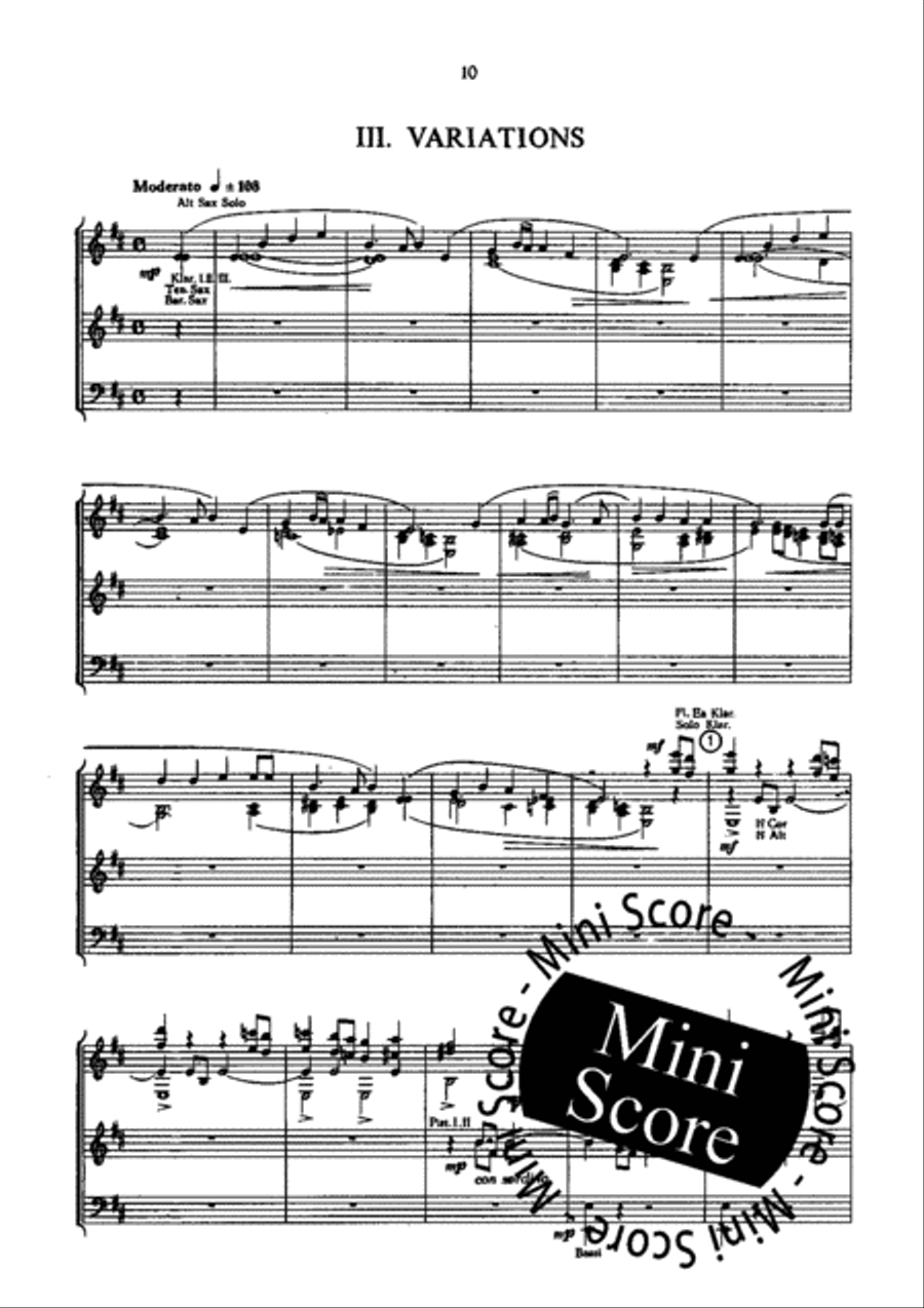 Prelude,Dialogue et Variations Concert Band scores gallery preview page 12