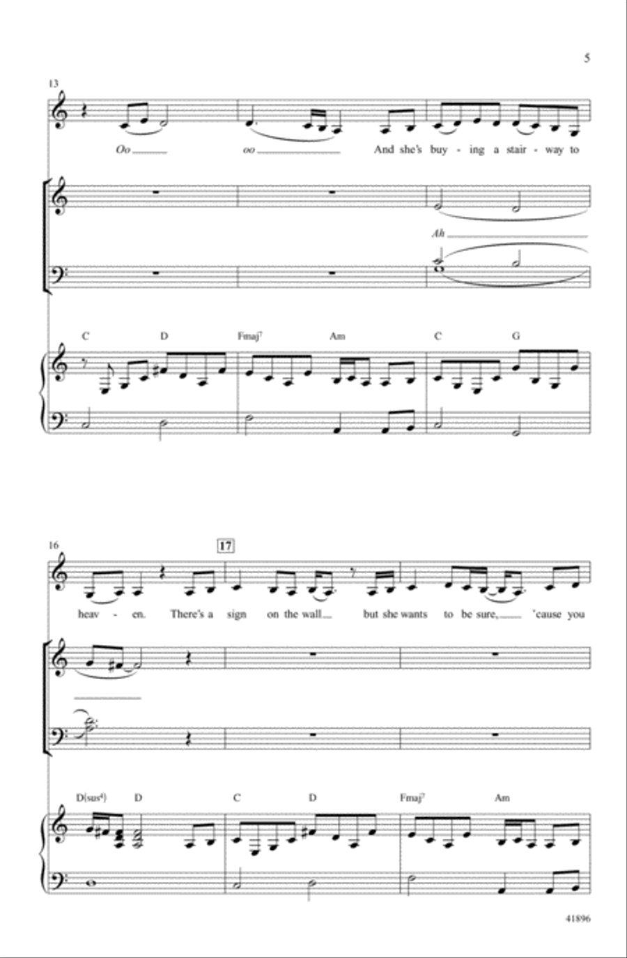 Stairway to Heaven Choir scores gallery preview page 3