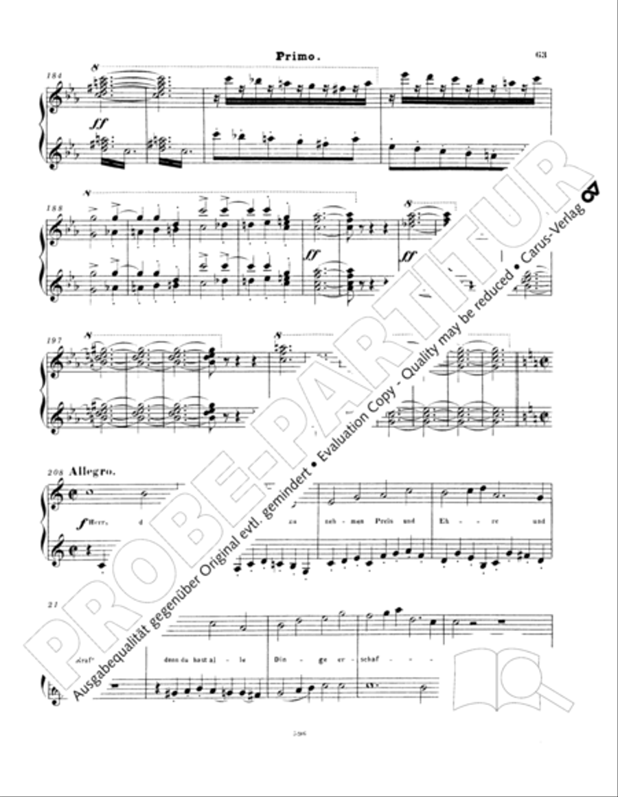 Ein Deutsches Requiem (German Requiem) Piano Duet scores gallery preview page 72