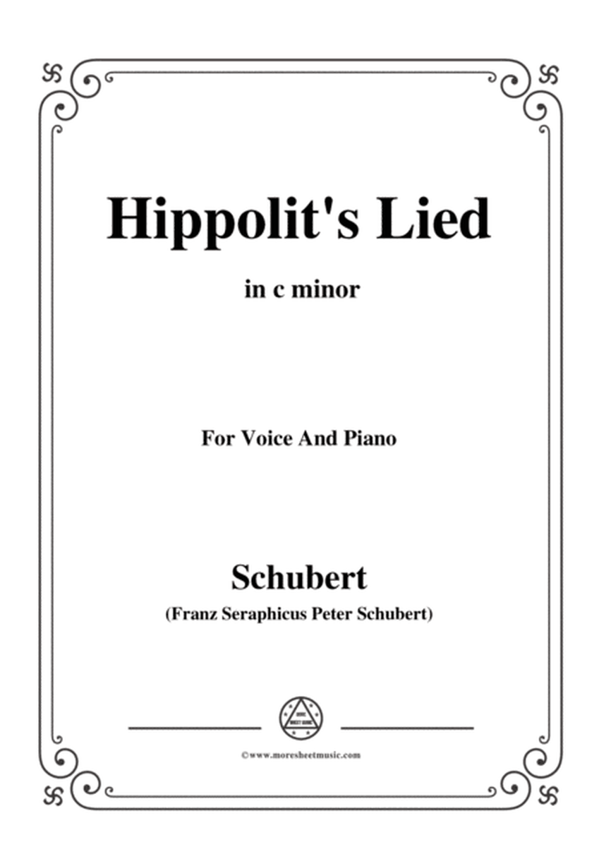 Schubert-Hippolit's Lied,in c minor,for Voice&Piano image number null