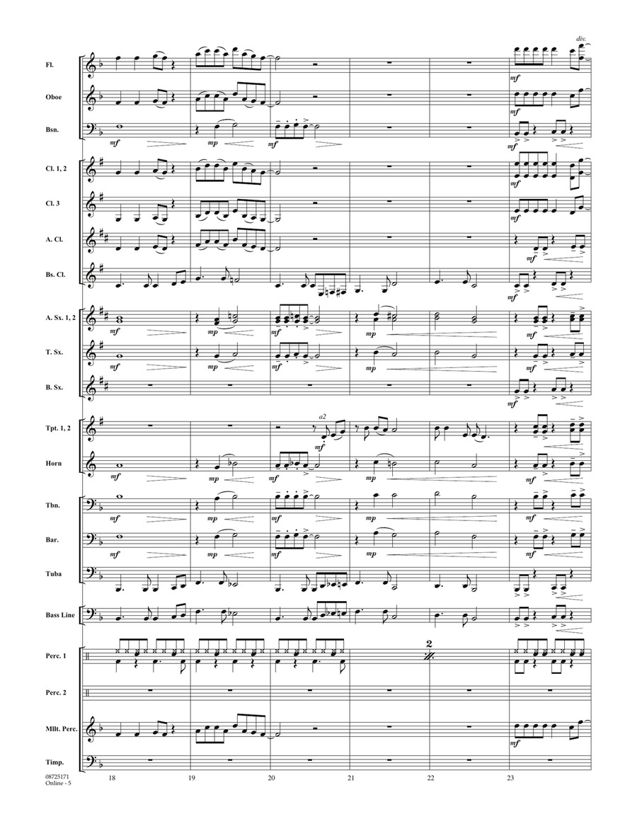 Online - Full Score Online - Full Score Concert Band scores gallery preview page 5