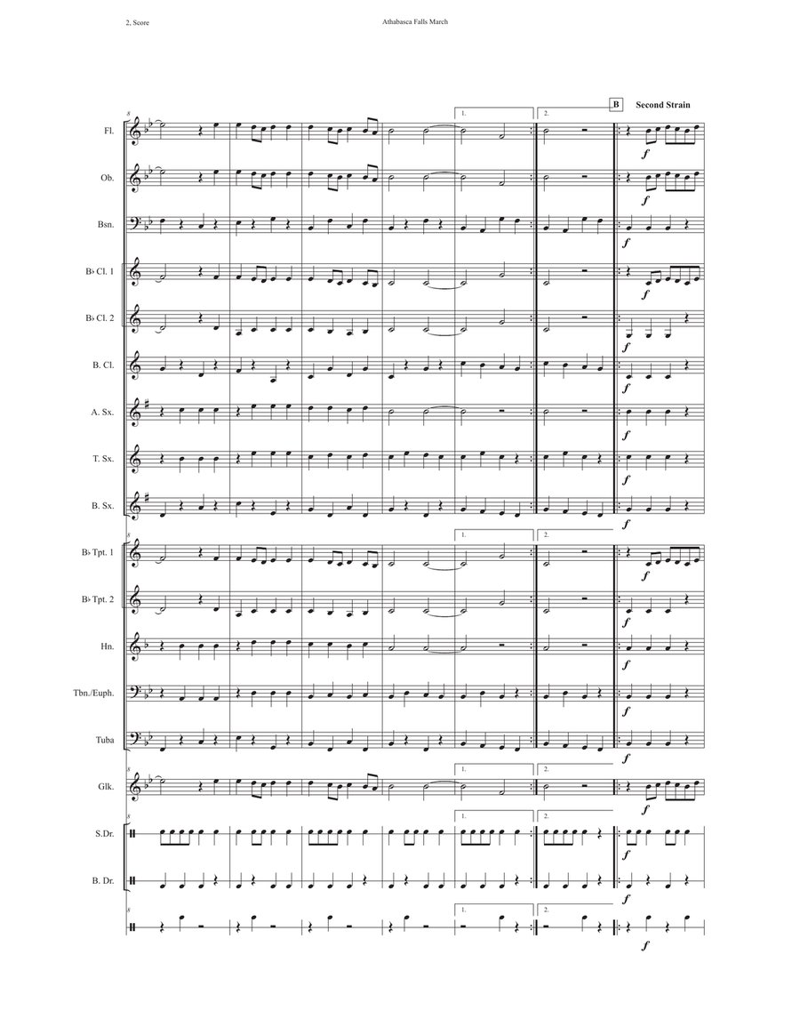 Athabasca Falls March Athabasca Falls March Concert Band scores gallery preview page 2