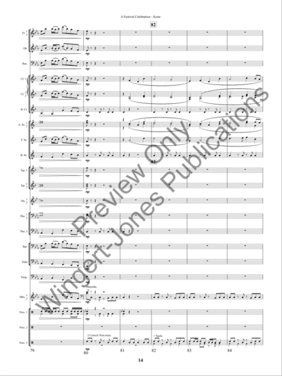 A Festival Celebration A Festival Celebration Concert Band scores gallery preview page 17