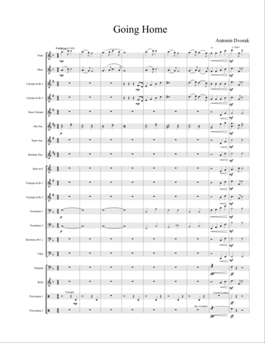 Goin' Home Concert Band scores gallery preview page 1