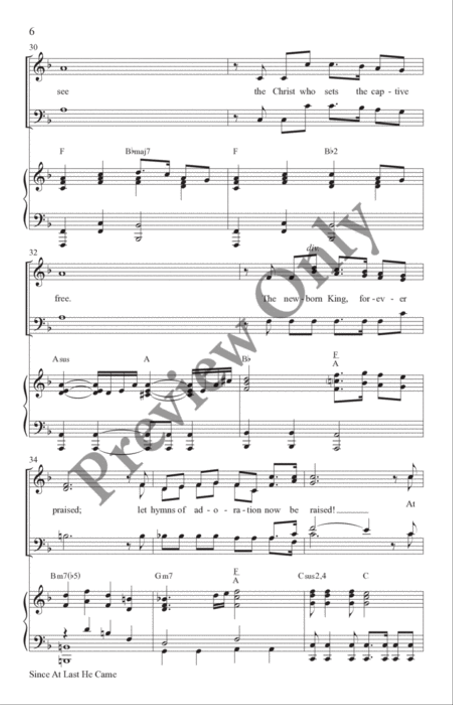 Since At Last He Came Since At Last He Came 4-Part scores gallery preview page 6