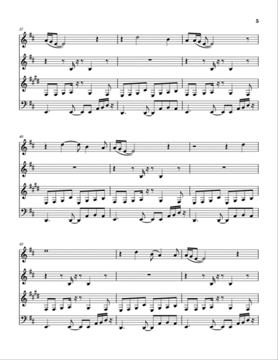 Planet Caravan Woodwind Quartet scores gallery preview page 6