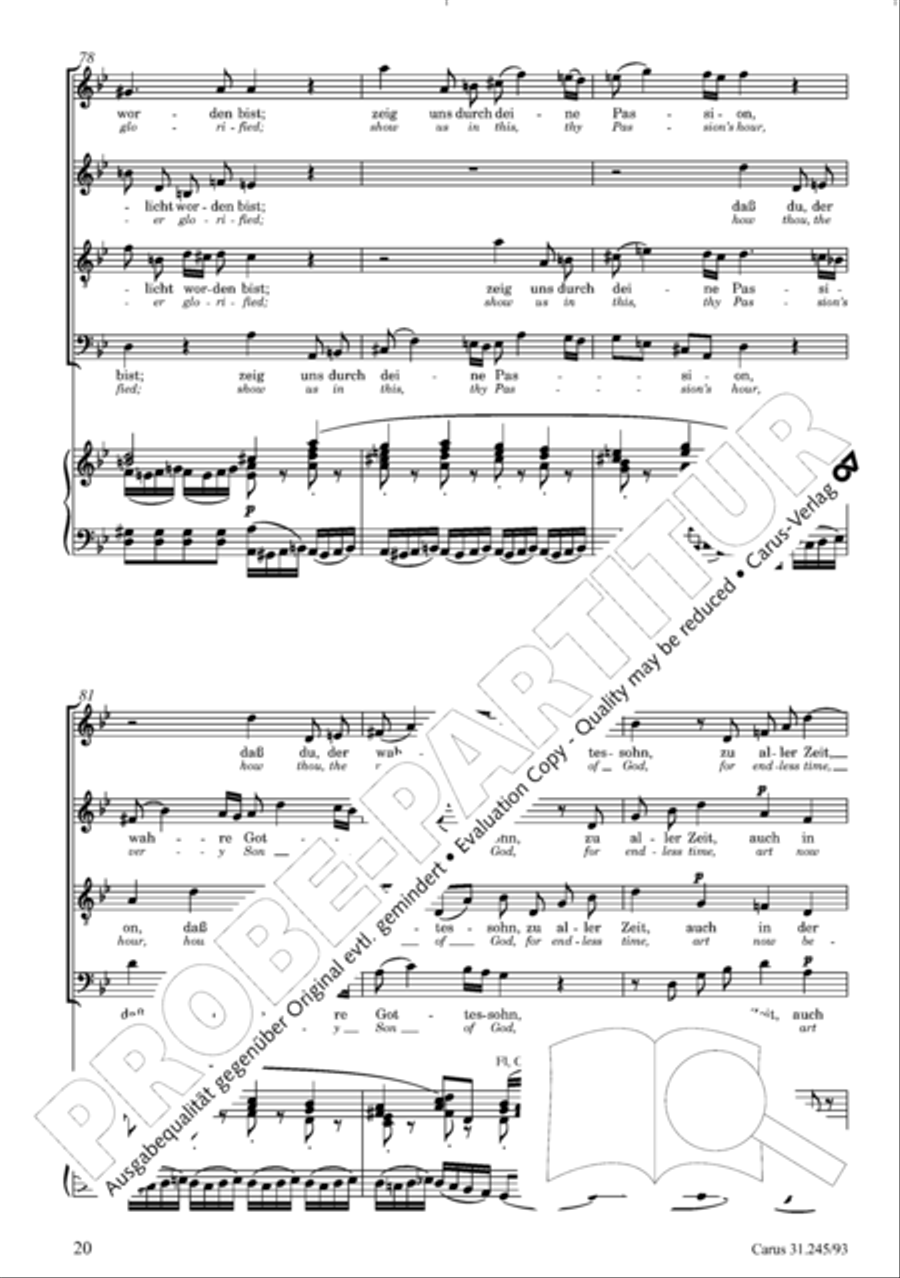 St. John Passion (Johannes-Passion) 4-Part scores gallery preview page 21