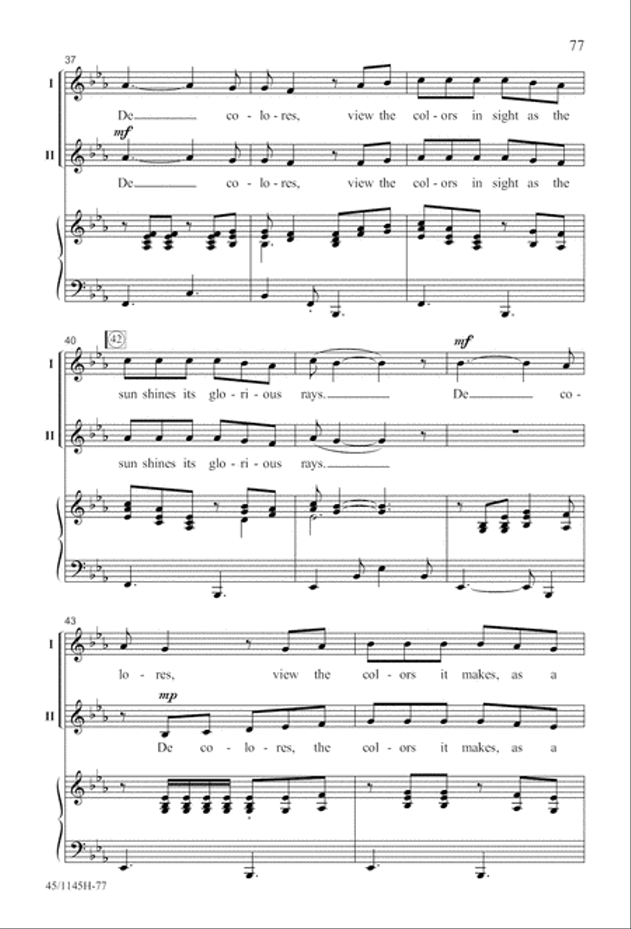 We Sing the World Around 2-Part scores gallery preview page 78